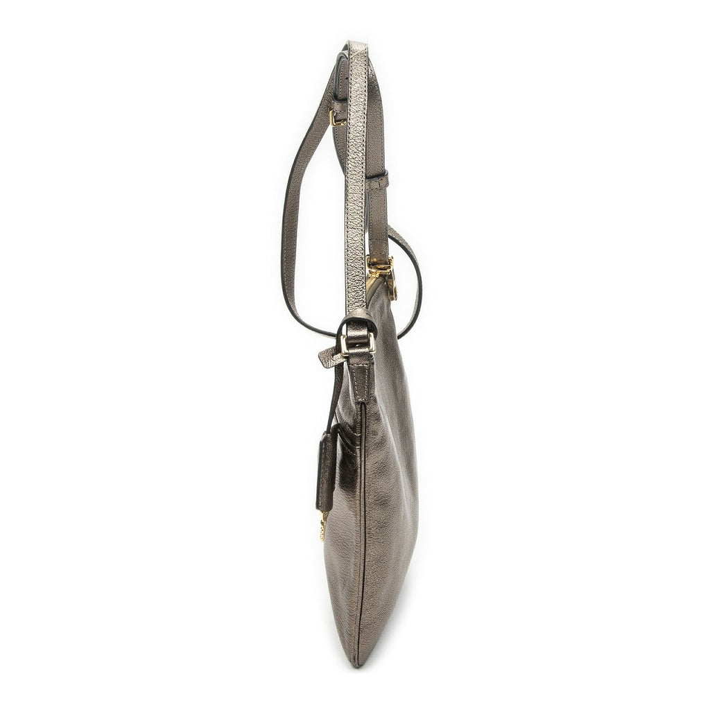 Loewe Flap Cross Blanc Metallic Calfskin Leather Crossbody — view 3