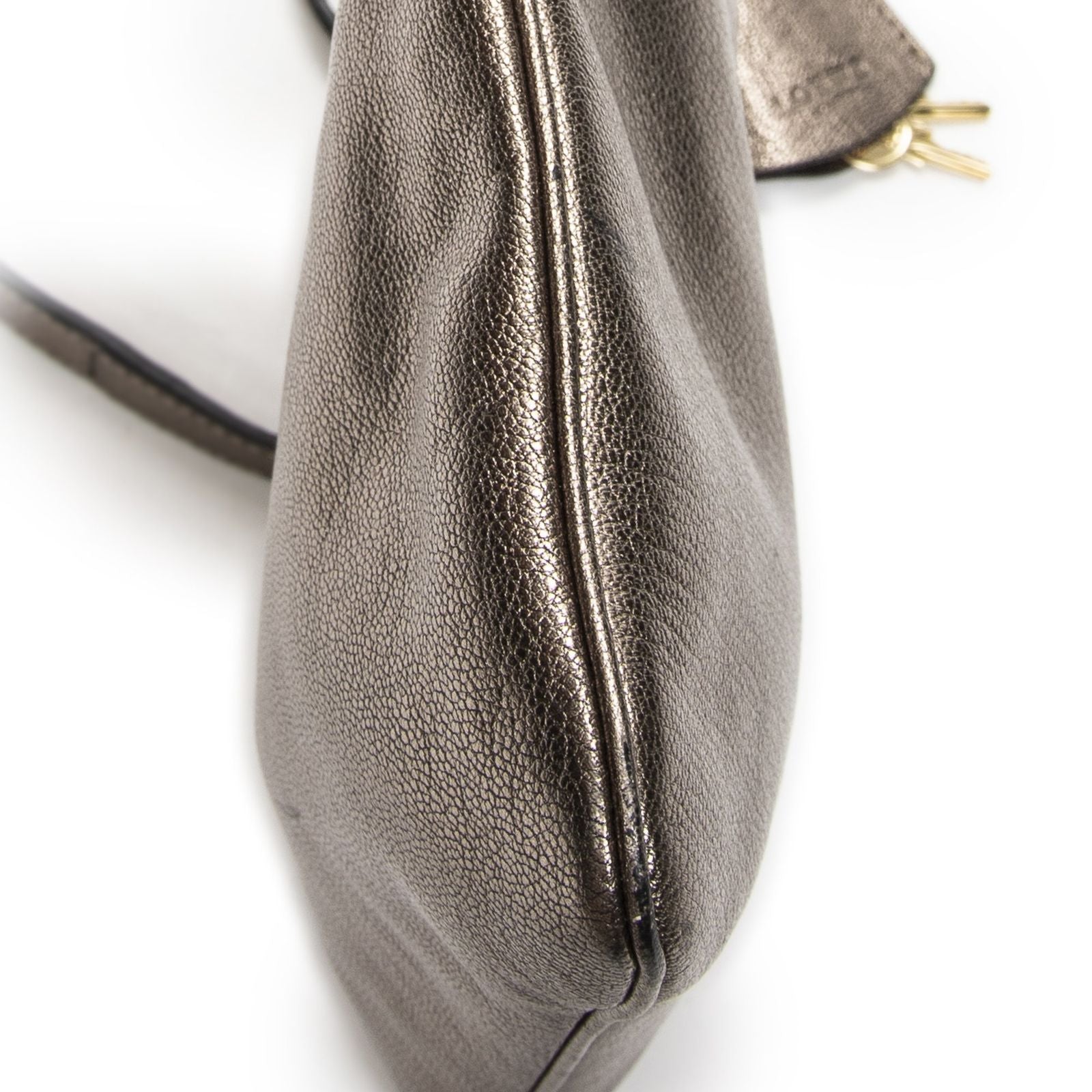 Loewe Flap Cross Blanc Metallic Calfskin Leather Crossbody — view 7
