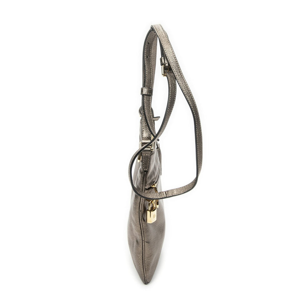Loewe Flap Cross Blanc Metallic Calfskin Leather Crossbody — view 4