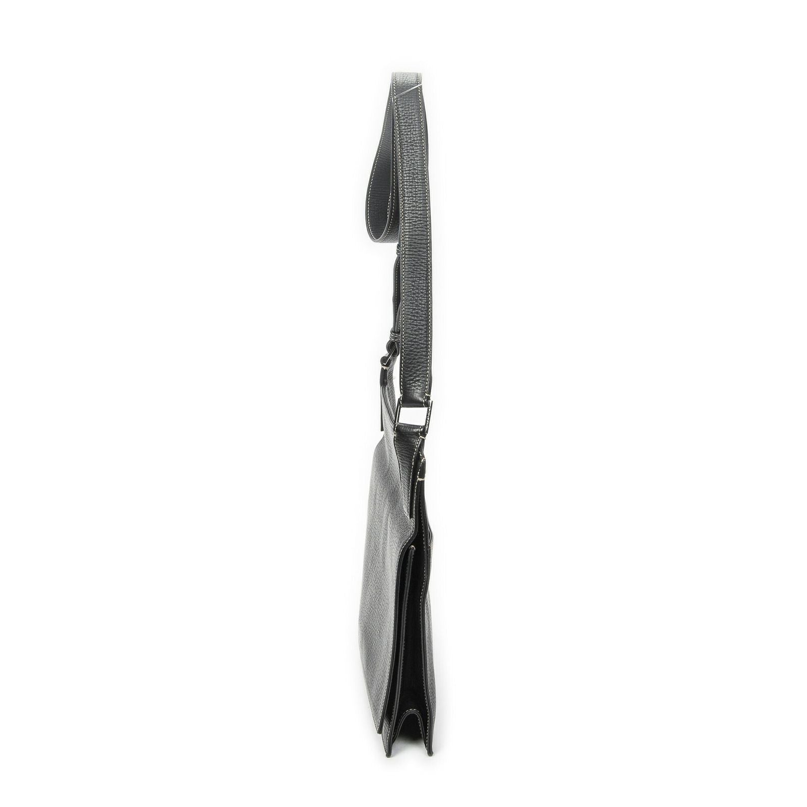 Loewe Flatmessenger Black Grain Calf Leather Shoulder — view 3