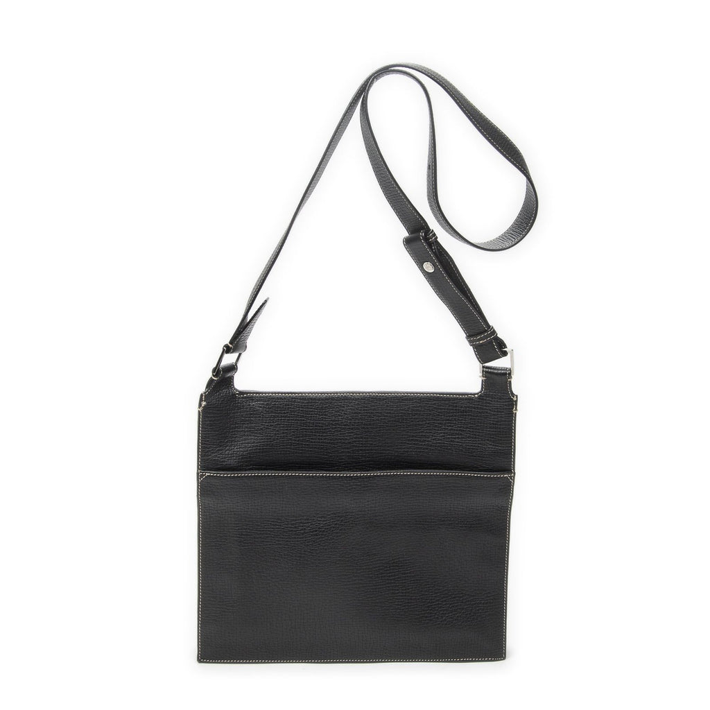 Loewe Flatmessenger Black Grain Calf Leather Shoulder — view 5