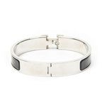 Hermes Clic Clac Bracelet Black Silver Plating — view 3