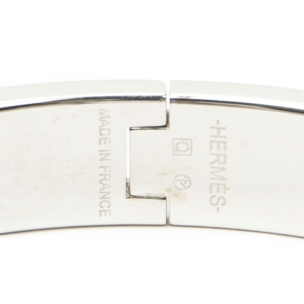 Hermes Clic Clac Bracelet Black Silver Plating — view 4