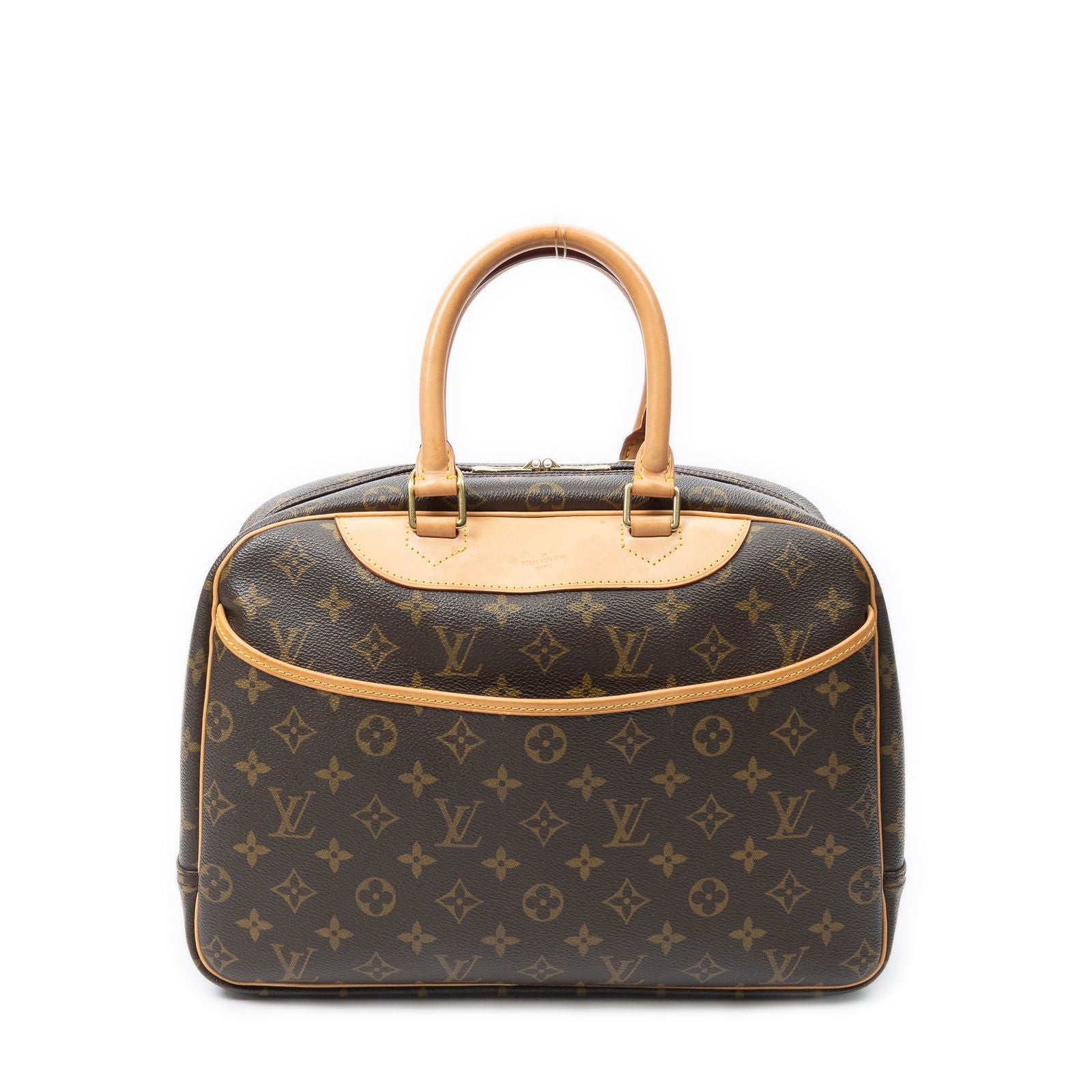 Louis Vuitton Deauville Brown Monogram Canvas Handbag