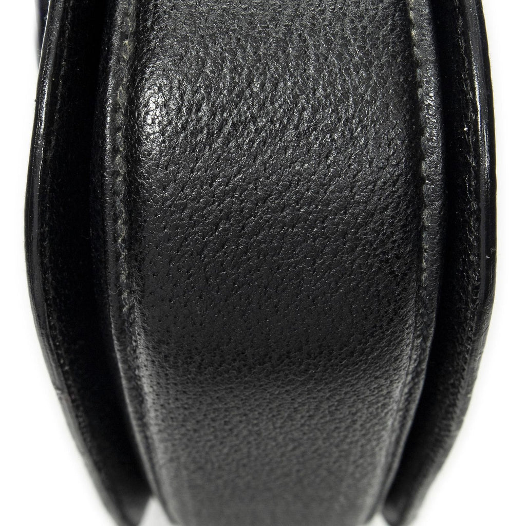 Gucci Bamboo Top Handle Flap Black Calfskin Leather — view 8
