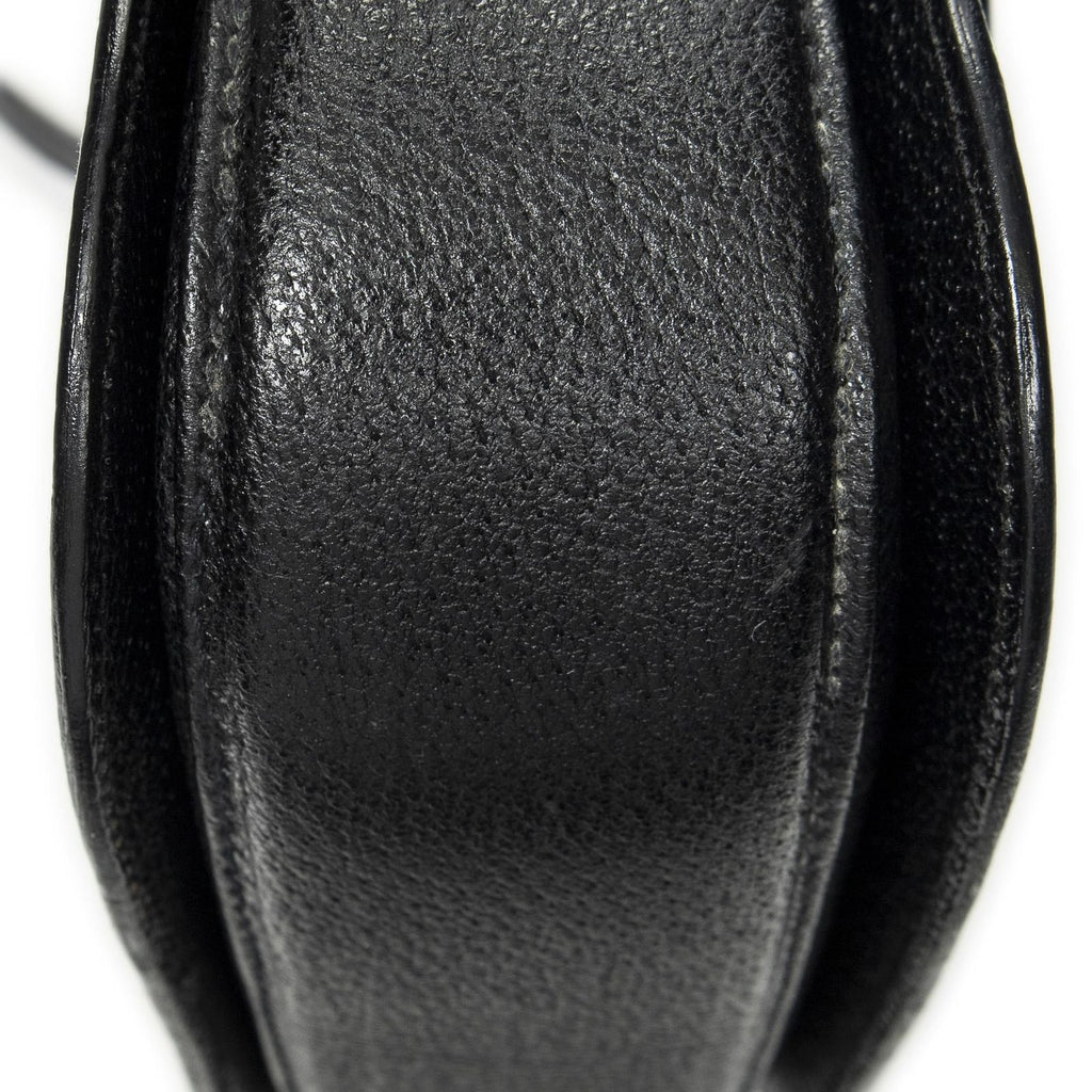 Gucci Bamboo Top Handle Flap Black Calfskin Leather — view 7