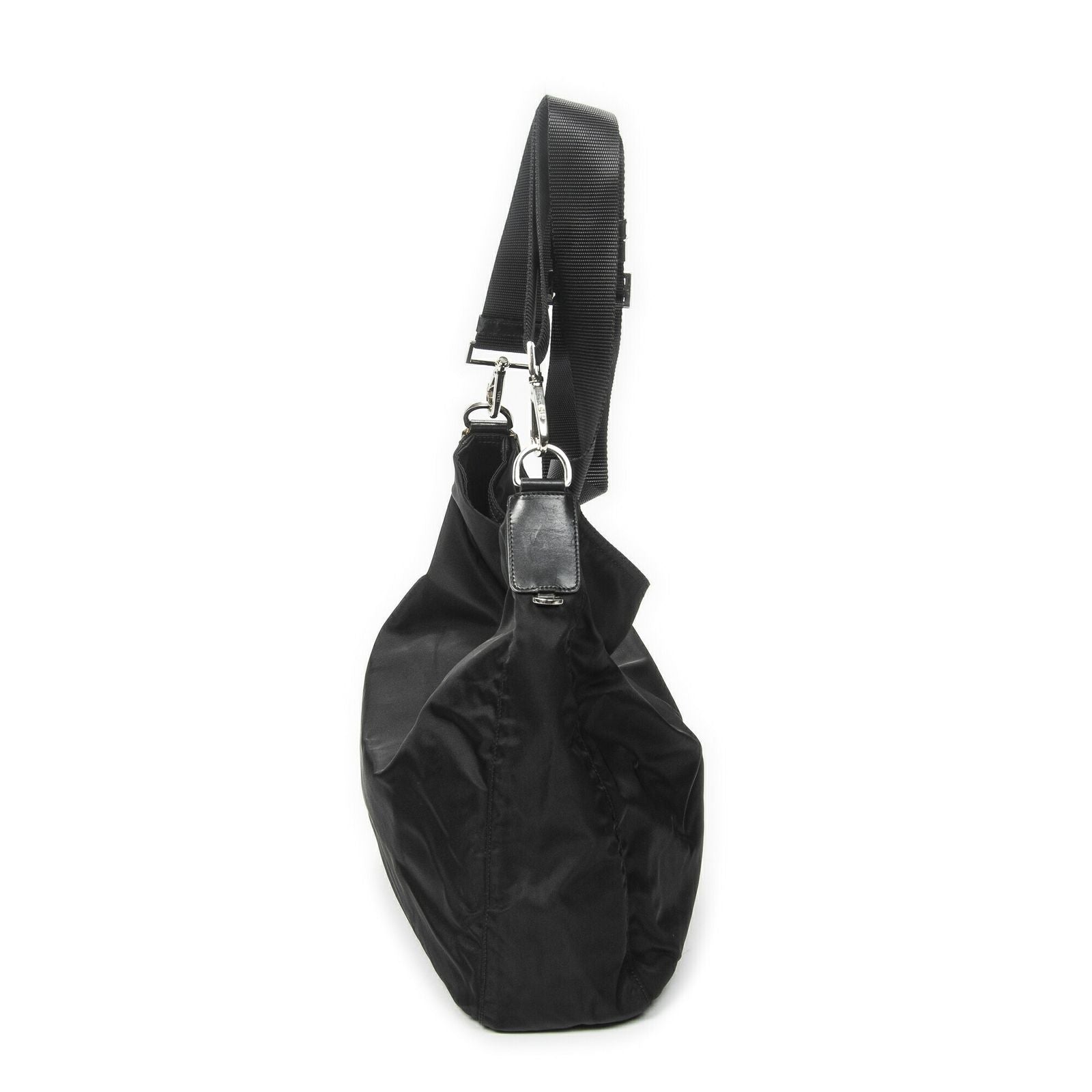 Prada Flap Messenger Black Nylon Canvas — view 4