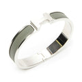 Hermes Clic HH Bracelet Green Silver Plating