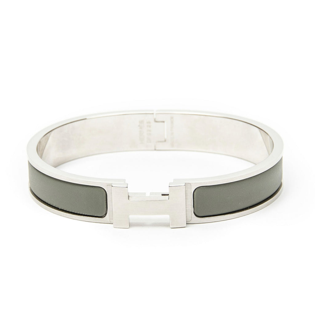 Hermes Clic HH Bracelet Green Silver Plating — view 2