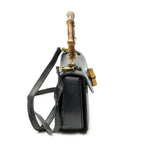 Gucci Bamboo Top Handle Flap Black Calfskin Leather — view 4