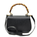Gucci Bamboo Top Handle Flap Black Calfskin Leather — view 5