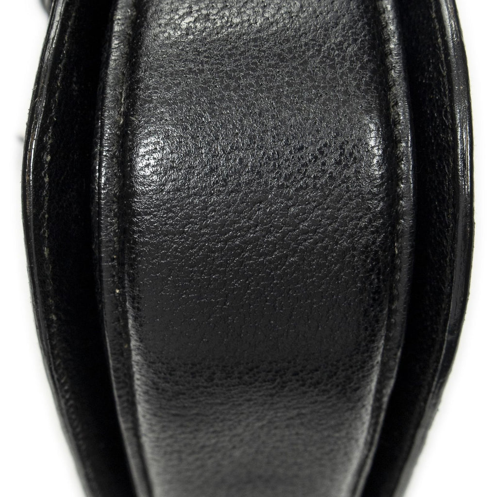 Gucci Bamboo Top Handle Flap Black Calfskin Leather — view 8