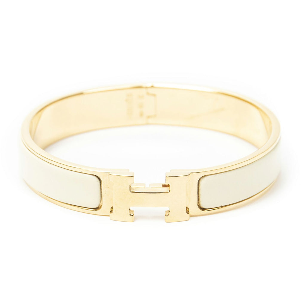 Hermes Clic Clac Bracelet Ivory Plating — view 2