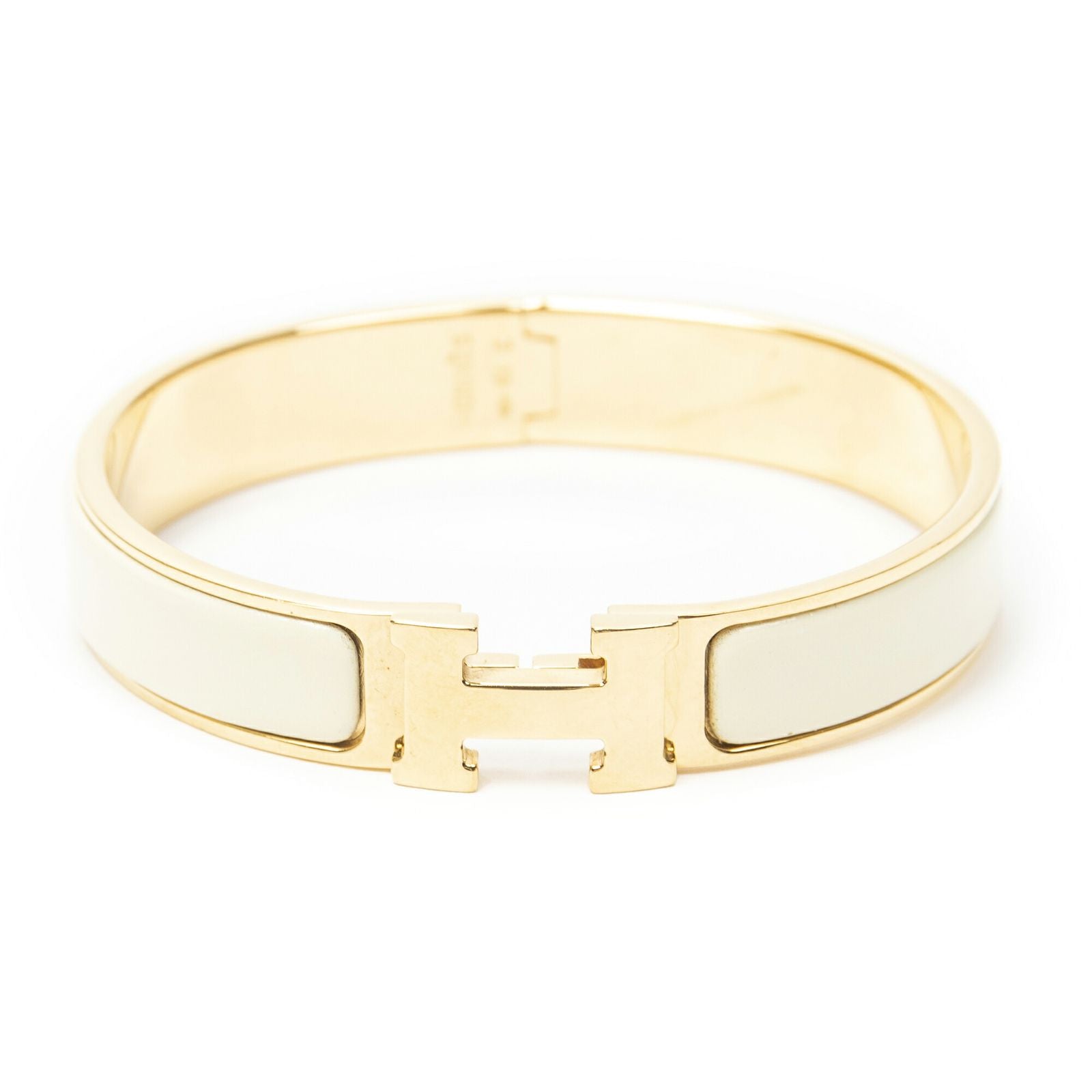 Hermes Clic Clac Bracelet Ivory Plating — view 2