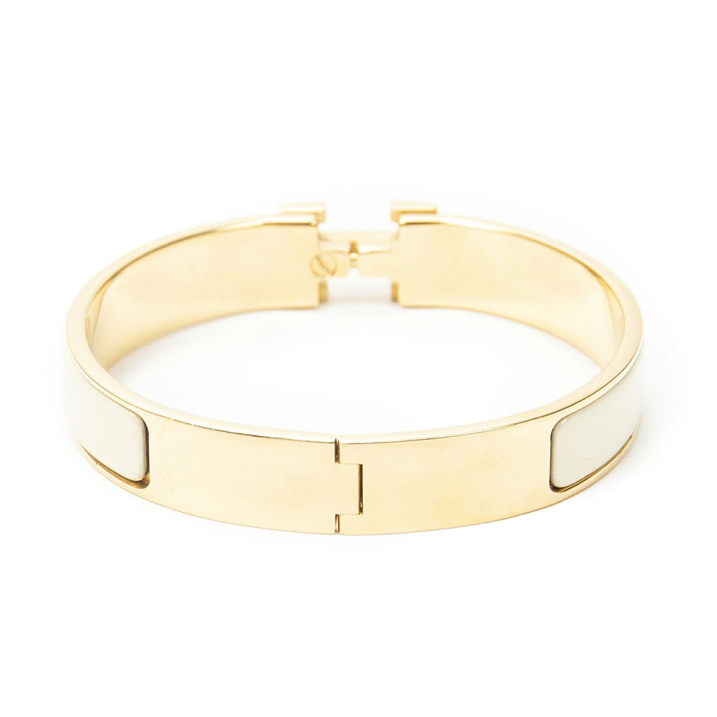 Hermes Clic Clac Bracelet Ivory Plating — view 3