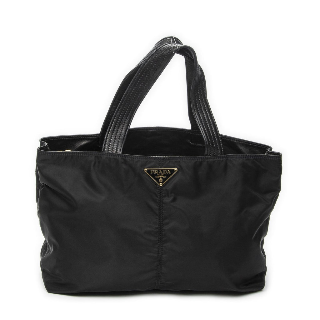 Prada 2-Way Tote Black Nylon Canvas