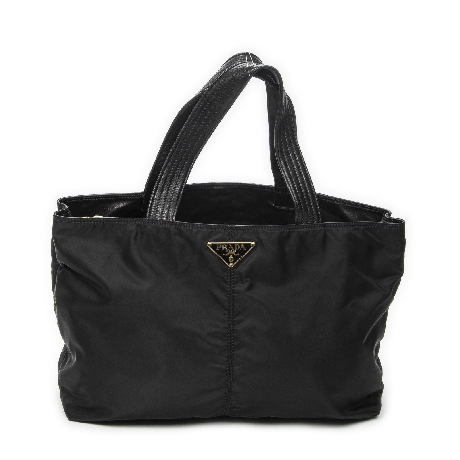 Prada 2-Way Tote Black Nylon Canvas