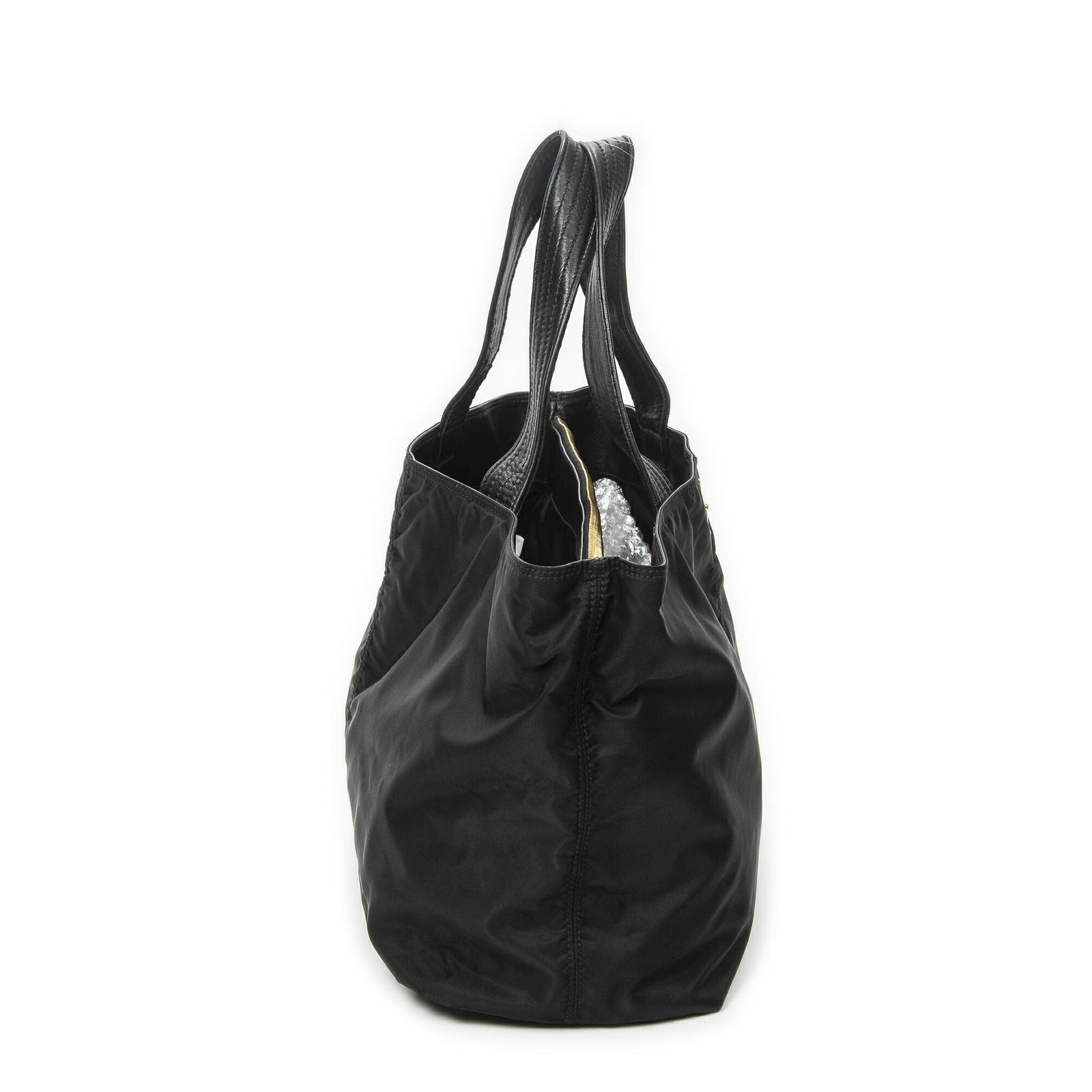 Prada 2-Way Tote Black Nylon Canvas — view 4
