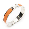Hermes Clic Clac Bracelet Orange Silver Plating