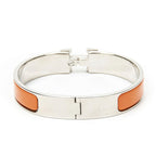 Hermes Clic Clac Bracelet Orange Silver Plating — view 3