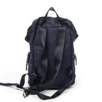 Prada Drawstring Flap Backpack Navy Nylon Canvas — view 5