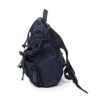 Prada Drawstring Flap Backpack Navy Nylon Canvas — view 3