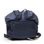 Prada Drawstring Flap Backpack Navy Nylon Canvas — view 6