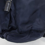 Prada Drawstring Flap Backpack Navy Nylon Canvas — view 8