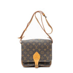 Louis Vuitton Cartouchiere Brown Monogram Canvas Shoulder