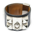 Hermes Chien Bracelet Black Leather