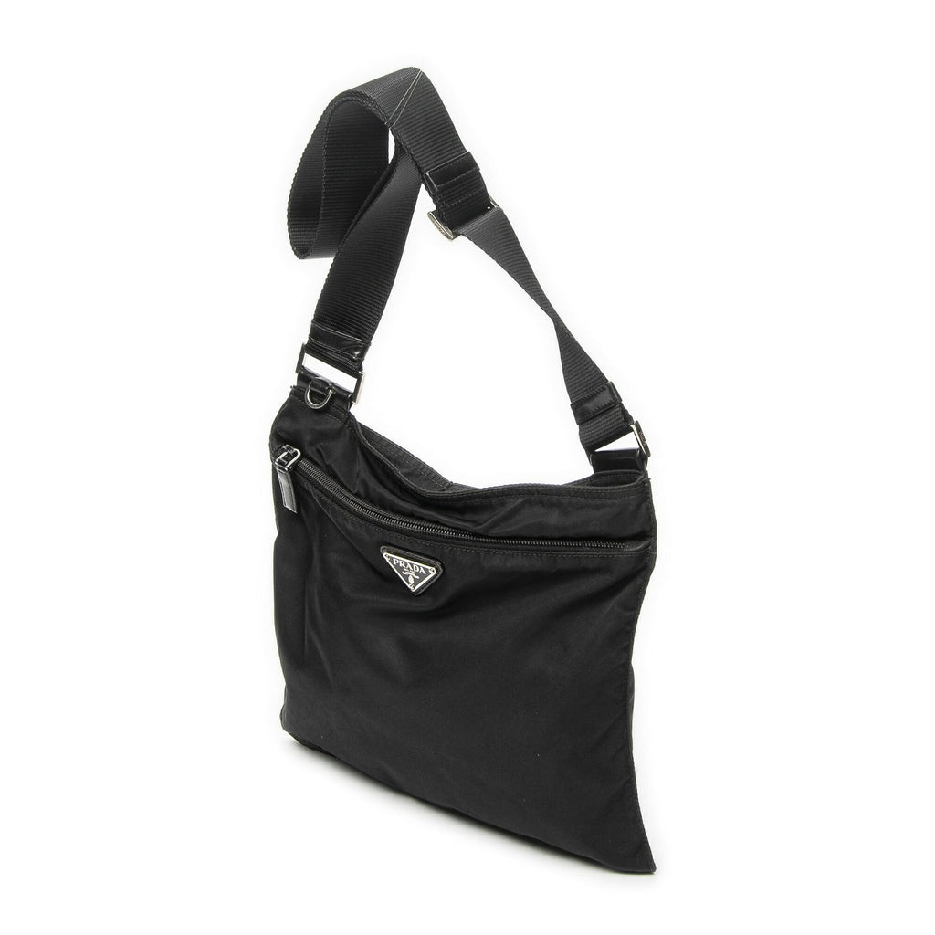 Prada Flatmessenger Black Nylon Canvas Shoulder — view 2