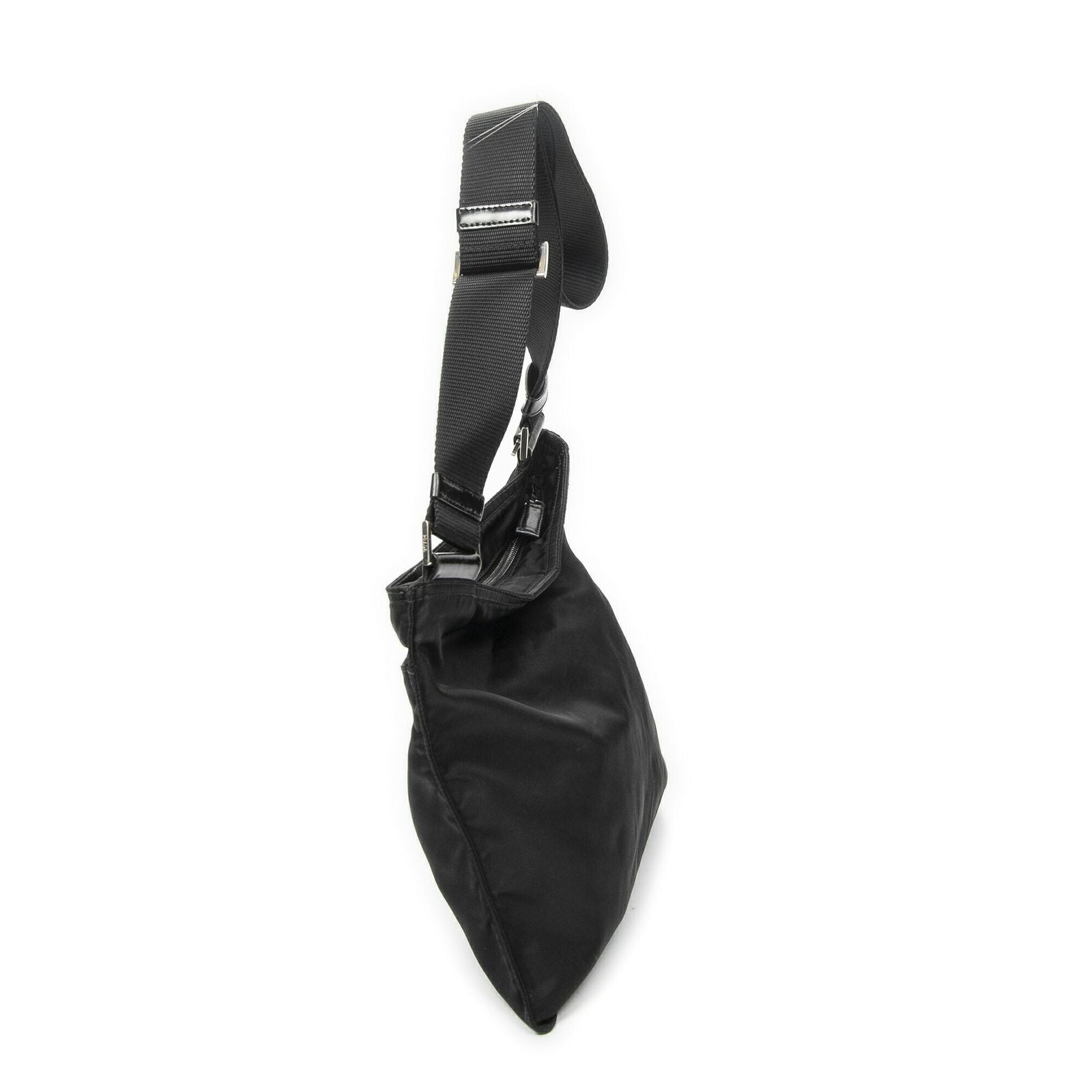 Prada Flatmessenger Black Nylon Canvas Shoulder — view 3