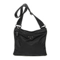 Prada Flatmessenger Black Nylon Canvas Shoulder