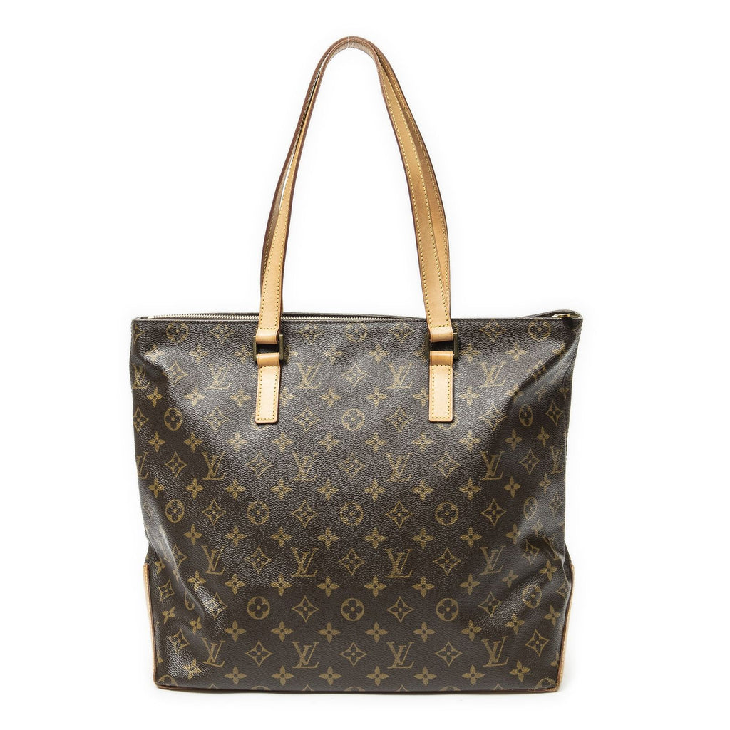 Louis Vuitton Cabas Mezzo Brown Monogram Canvas Tote — view 5