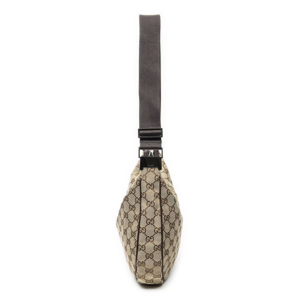 Gucci Round Zip Messenger Beige Brown GG Canvas Shoulder — view 3