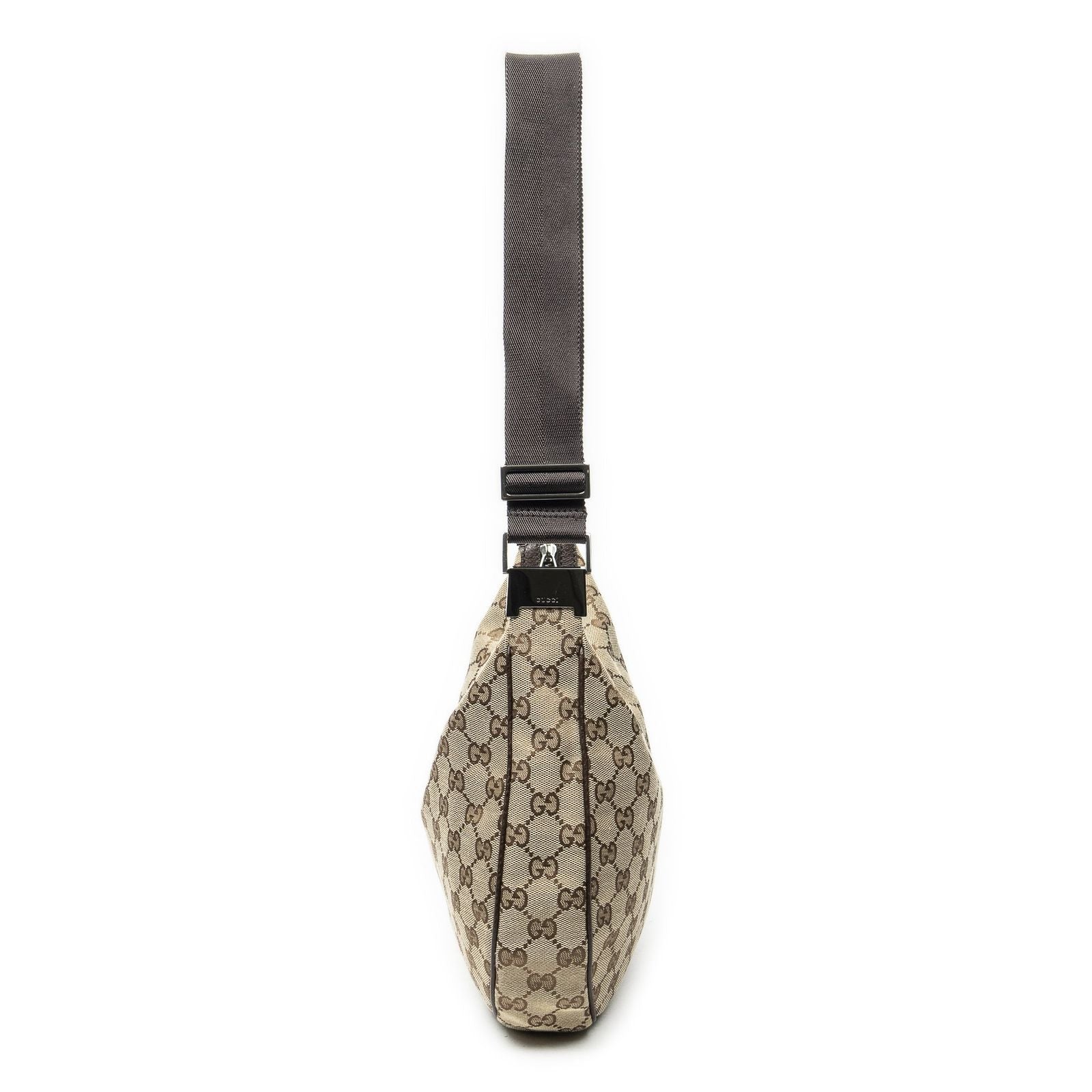 Gucci Round Zip Messenger Beige Brown GG Canvas Shoulder — view 3