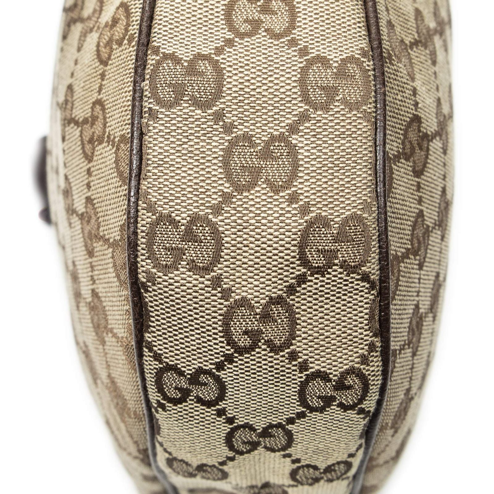 Gucci Round Zip Messenger Beige Brown GG Canvas Shoulder — view 7