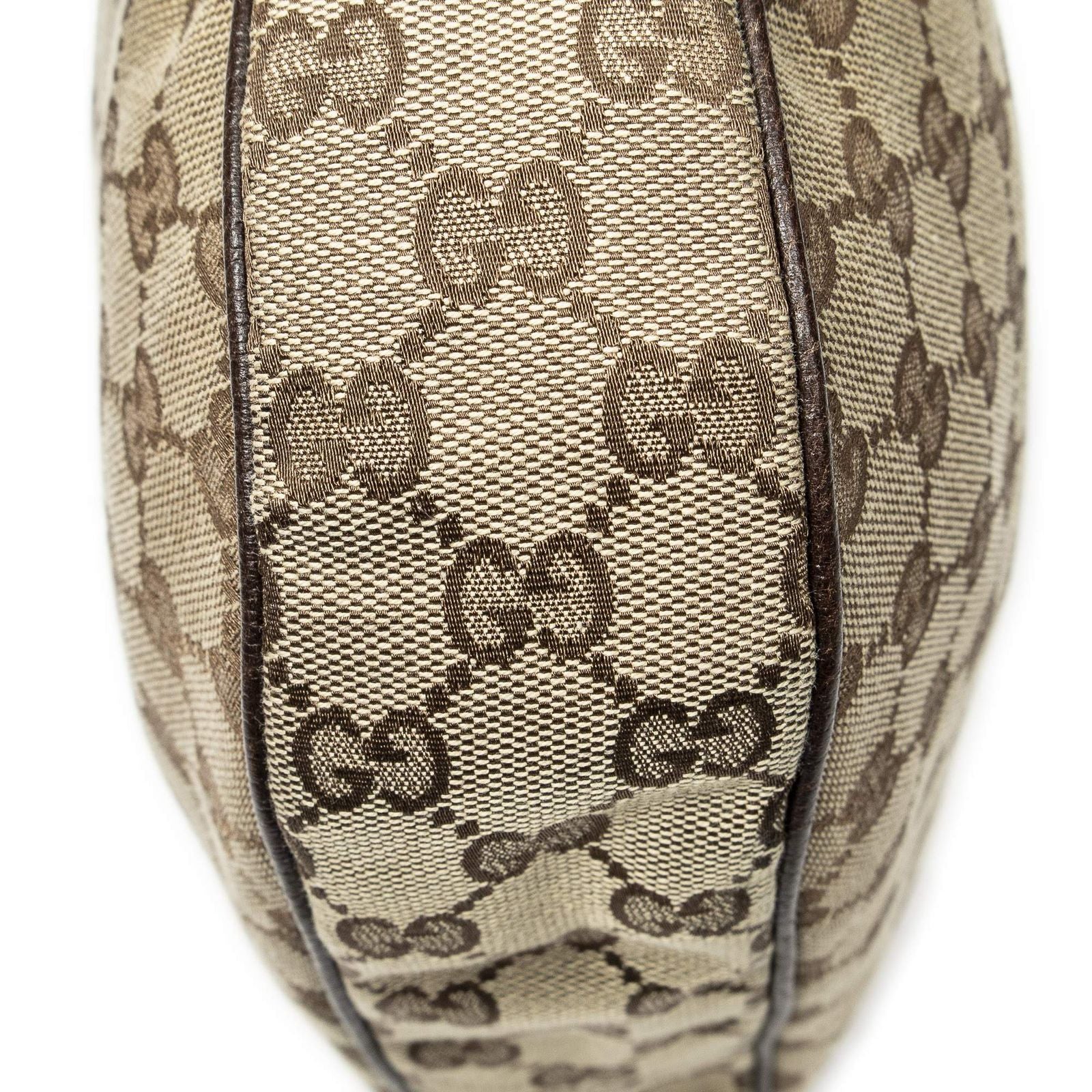 Gucci Round Zip Messenger Beige Brown GG Canvas Shoulder — view 8