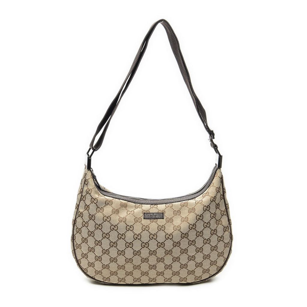 Gucci Round Zip Messenger Beige Brown GG Canvas Shoulder