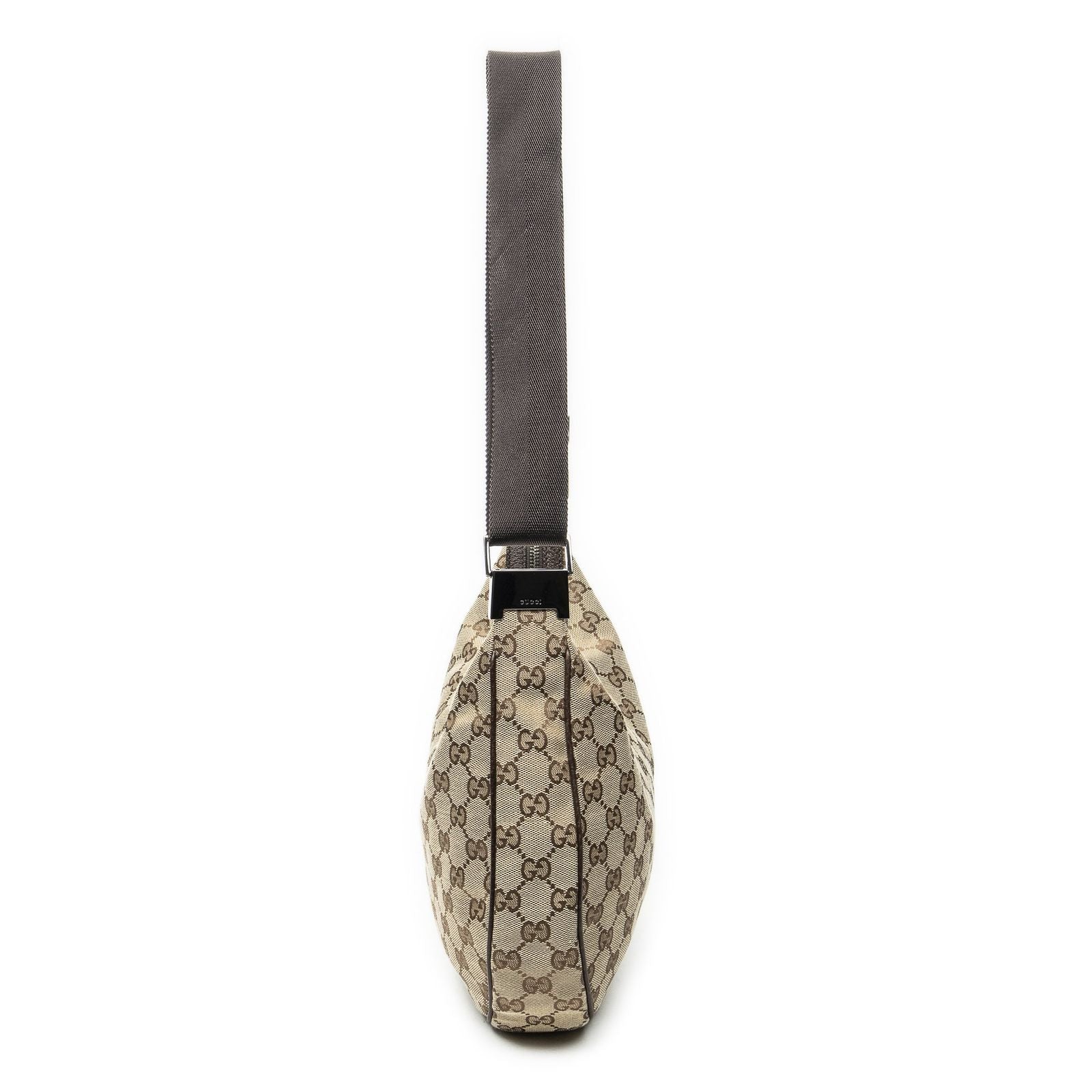 Gucci Round Zip Messenger Beige Brown GG Canvas Shoulder — view 4
