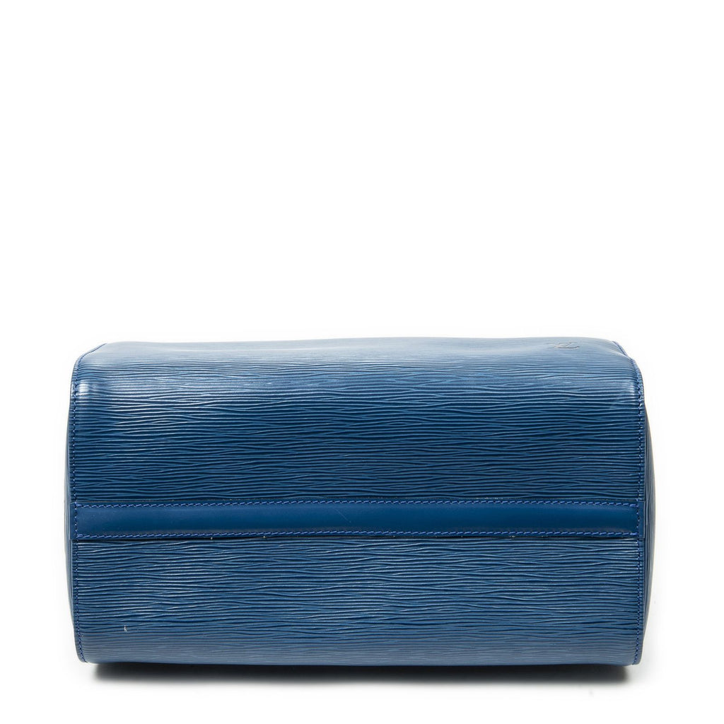 Louis Vuitton Speedy Blue Epi Handbag — view 6