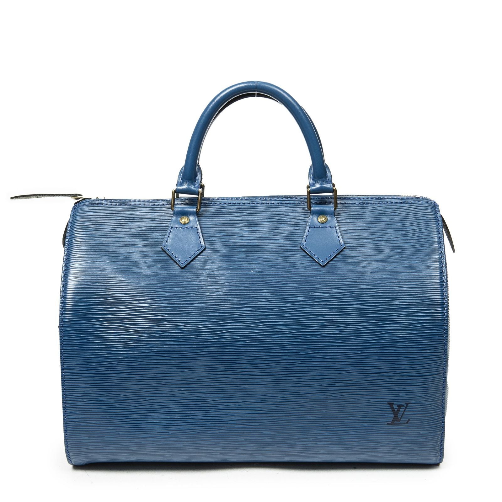Louis Vuitton Speedy Blue Epi Handbag — view 5