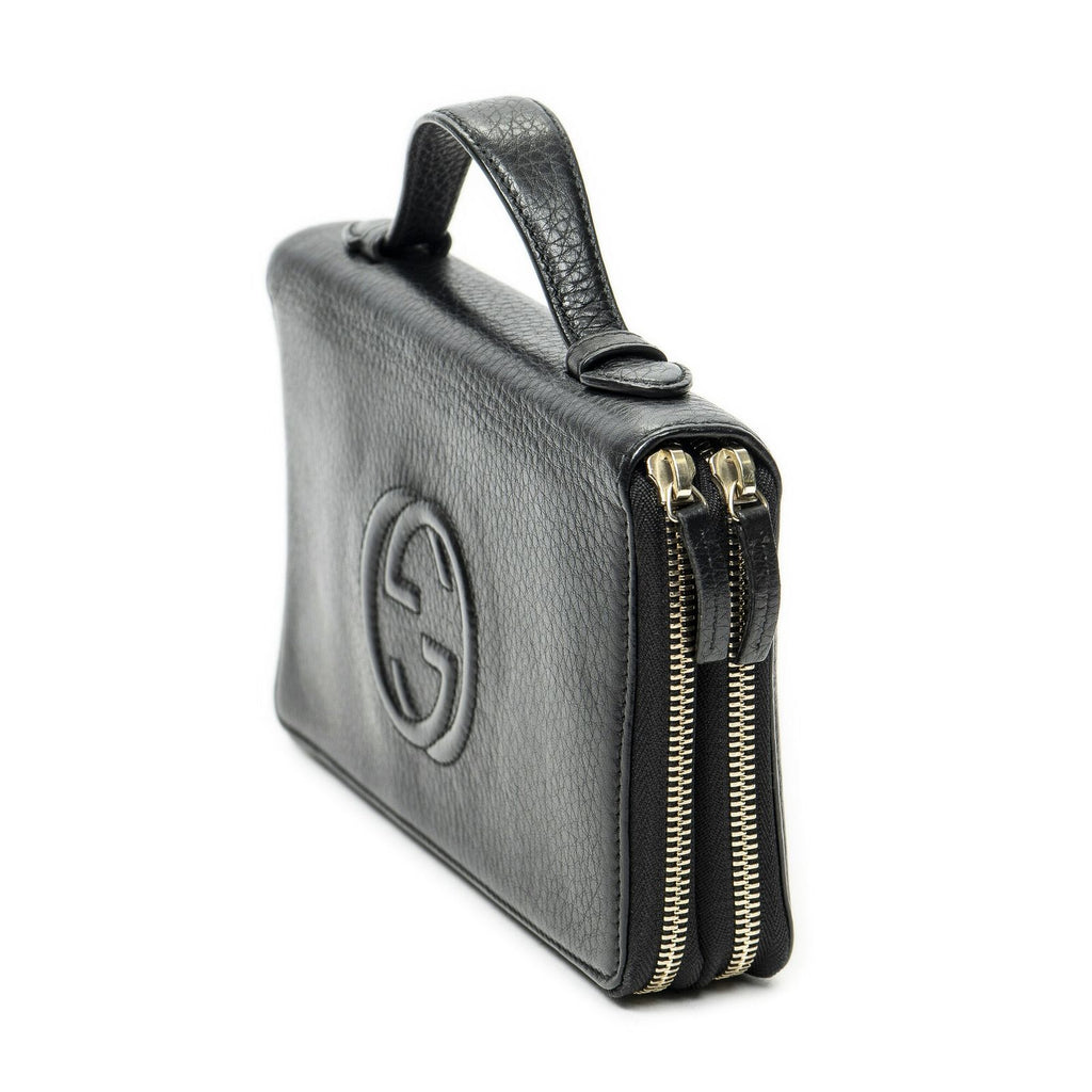 Gucci Soho Clutch Black Calfskin Leather — view 2