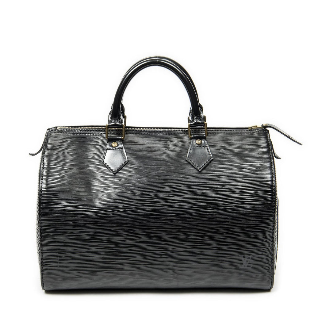 Louis Vuitton Speedy Black Epi Handbag