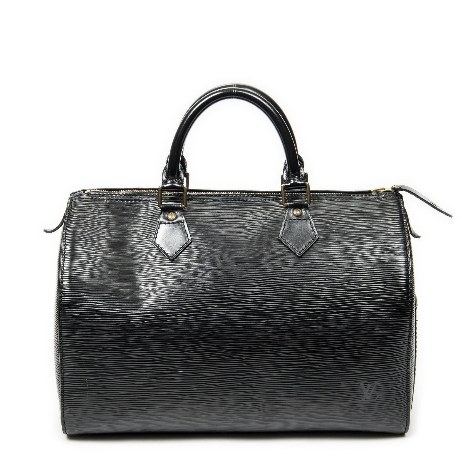 Louis Vuitton Speedy Black Epi Handbag