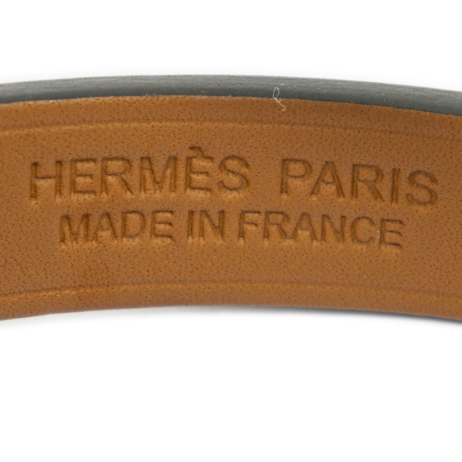 Hermes Kelly Double Tour Bracelet Lightgreen Leather — view 3