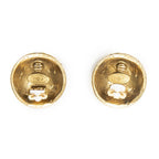 Chanel CC Rhinestone Round Earrings — view 3