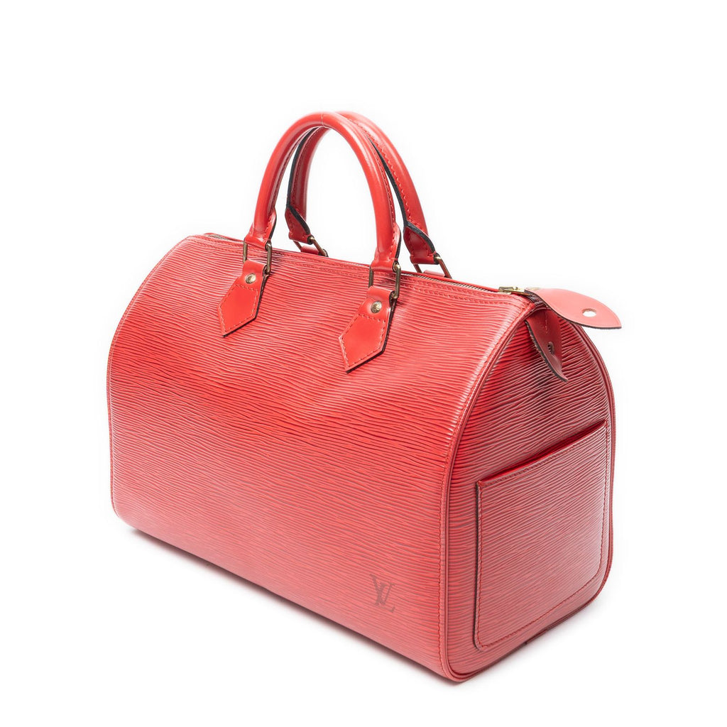 Louis Vuitton Speedy Red Epi Handbag — view 2