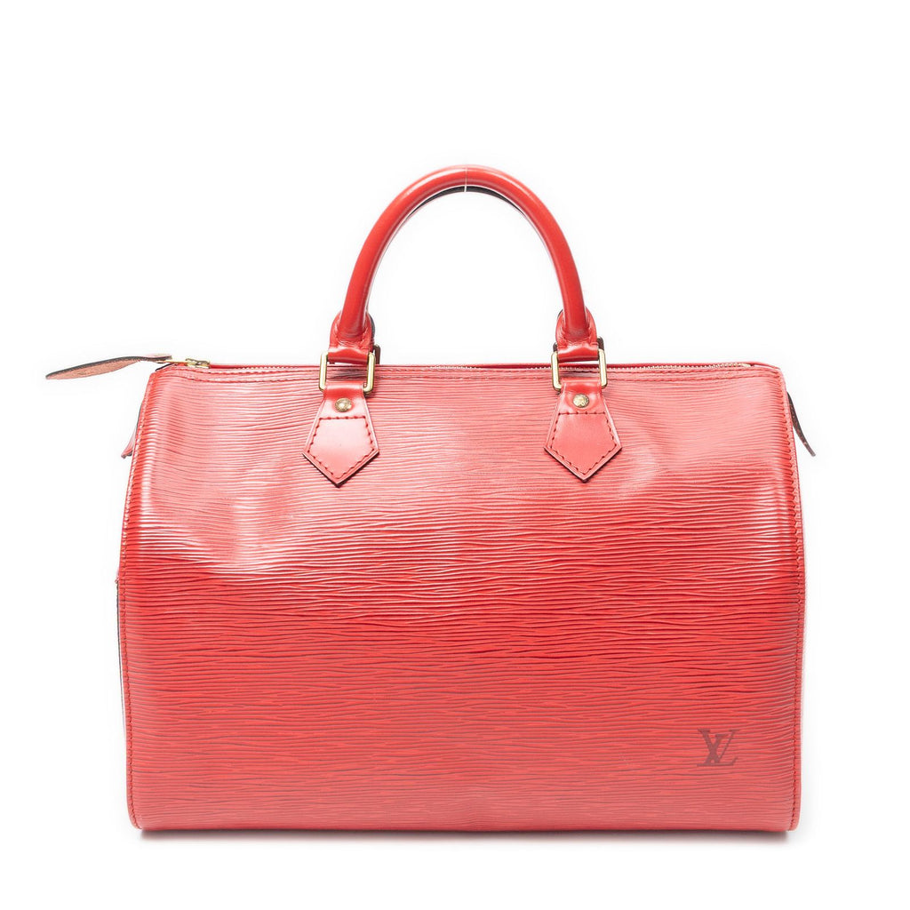 Louis Vuitton Speedy Red Epi Handbag — view 5
