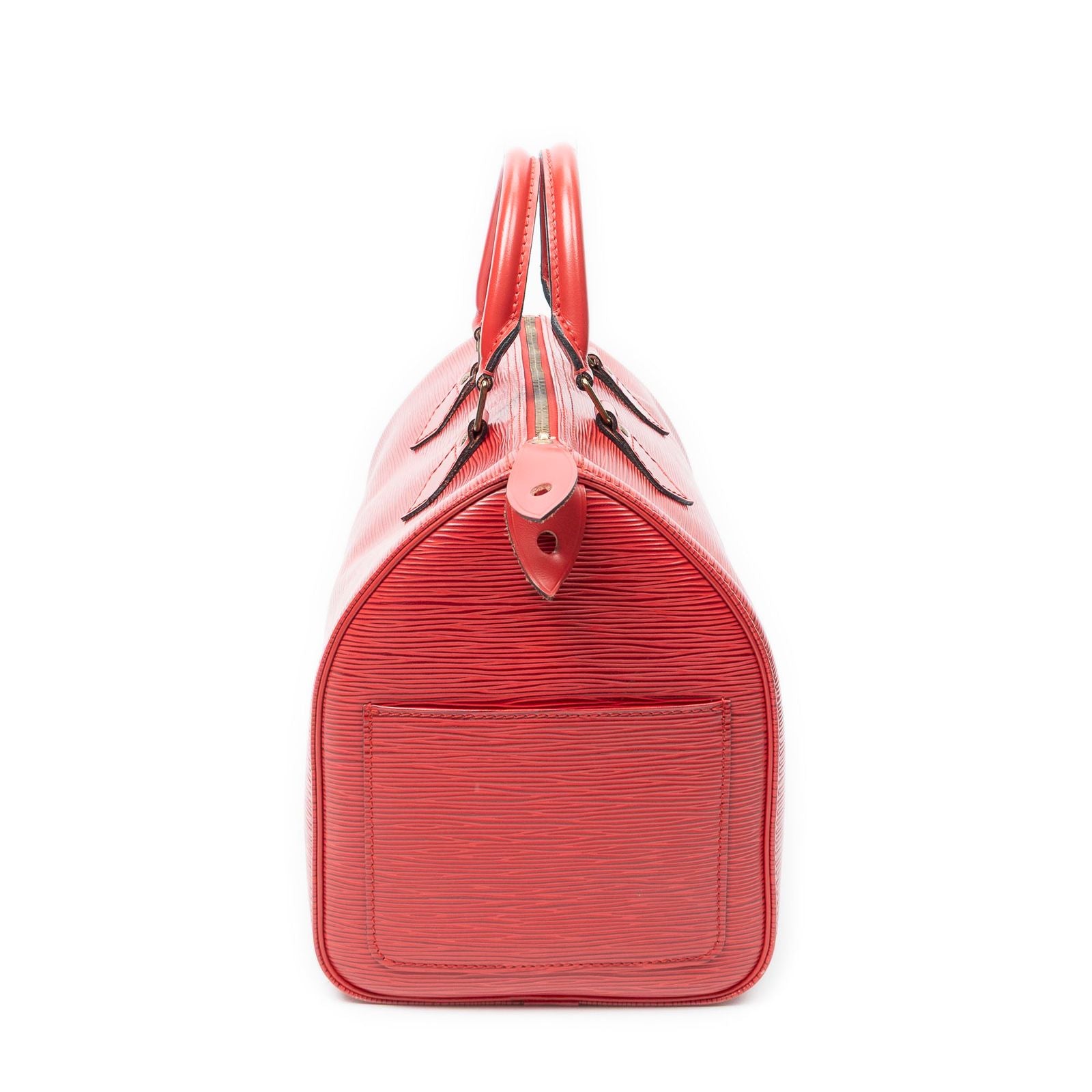 Louis Vuitton Speedy Red Epi Handbag — view 3